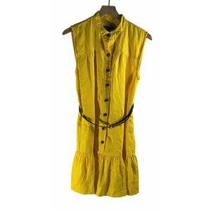 Banana Republic Linen Flounce Mini Dress | Swing Fit | Black | Size SP